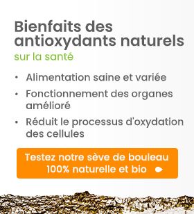 Antioxydants naturels sur une table